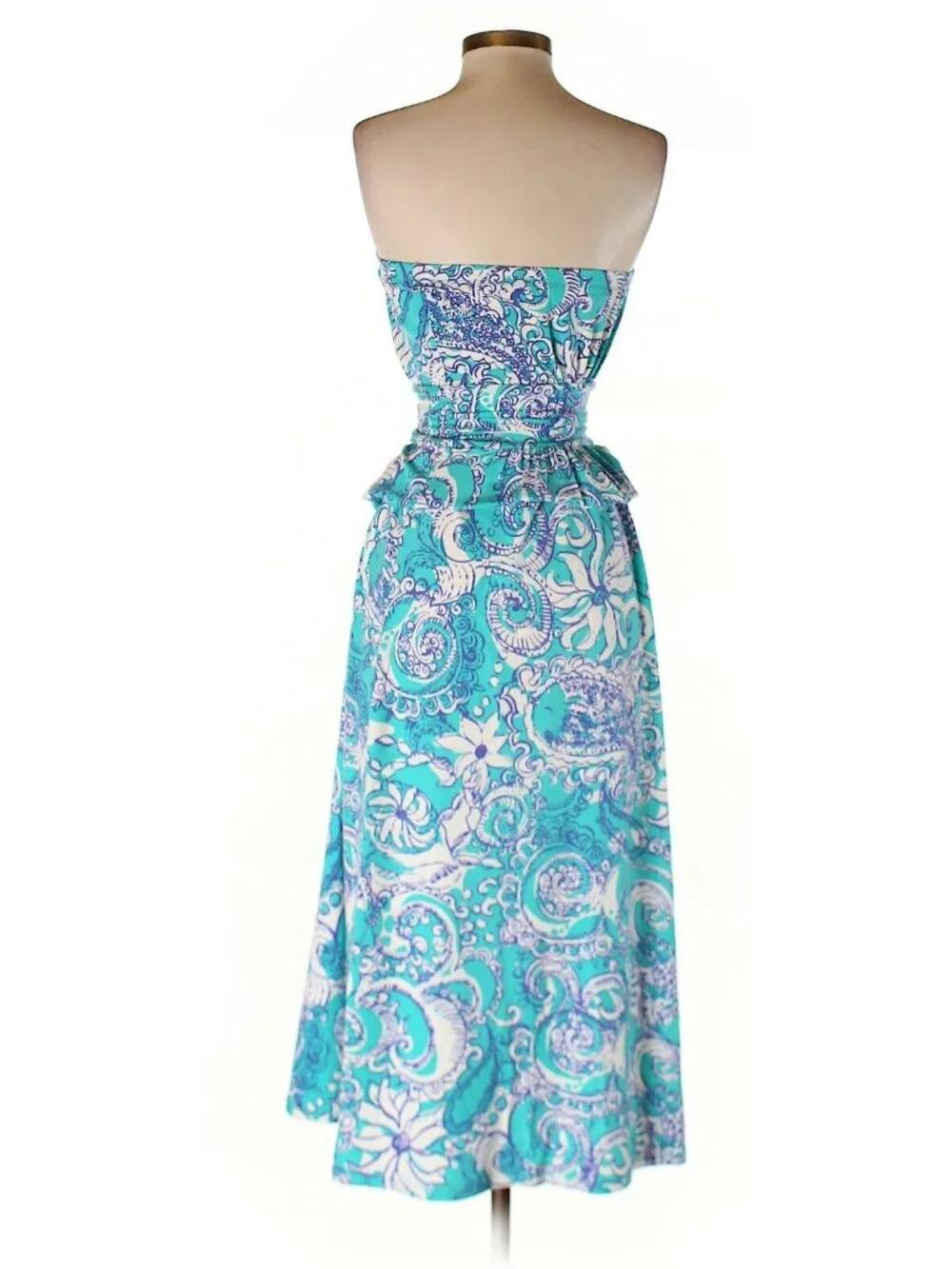 Women Lilly Pulitzer Holbrook Strapless Maxi Dress Montauk Size XS - Picture 2 of 2